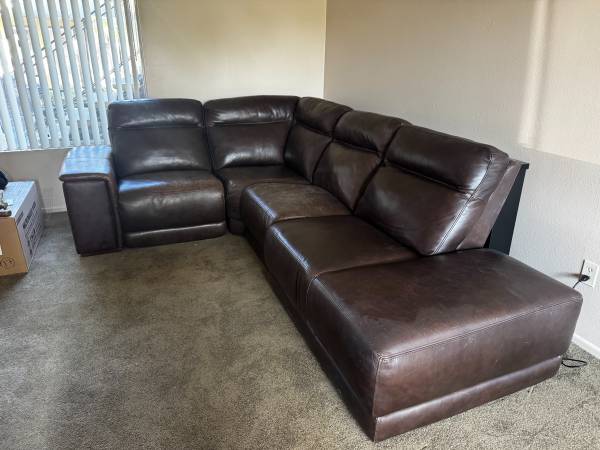 Leather Power Sectional Sofa 1
