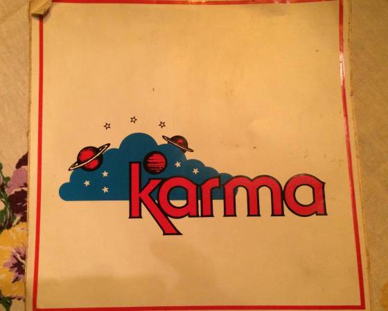 Karma records 1978 unused album label 1
