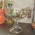 Cut Glass PEDESTAL bowls, vintage antique lid GLASS pcs 2 thumbnail