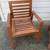 Outdoor Chairs with Armrests, Brown Stained 3 thumbnail