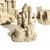 3 Mr Sandman Sands of Time sandcastle sculptures - whimsical faces 7 thumbnail