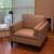 Beige Leather Sectional (with Chaise) and Chair (Macy's) 2 thumbnail