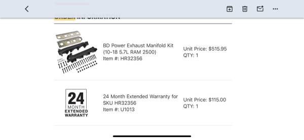 2010-2018 Ram 2500 Exhaust Manifold Kit 1
