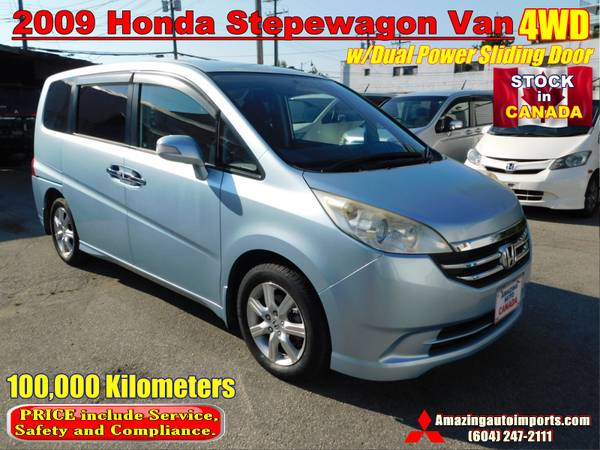 2009 Honda Stepwagon Van 4WD w/Dual Sliding Door 100,000 km 1