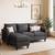 New Convertible L Shaped Sleeper Sectional Sofa Couch 3 Seat Sofa with Reversibl 2 thumbnail