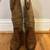Vintage Zodiac USA Two -Tone Brown Leather and Suede Cowgirl Boots Siz 2 thumbnail