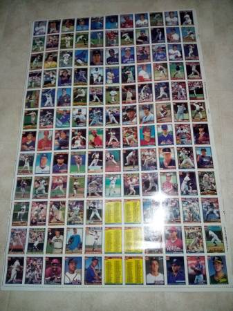 Baseball cards uncut 1