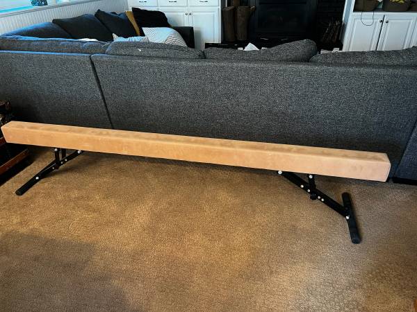 8 Ft Gymnastic Balance Beam with Adjustable Height From7 inch to 22 inch for Kid 1