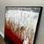50x40 LARGE Black/White/Grey/Red Textured Canvas Art w/ Floating Frame 11 thumbnail