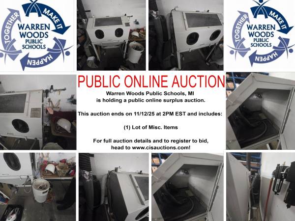 Public online surplus auction for Warren Woods Public Schools 1