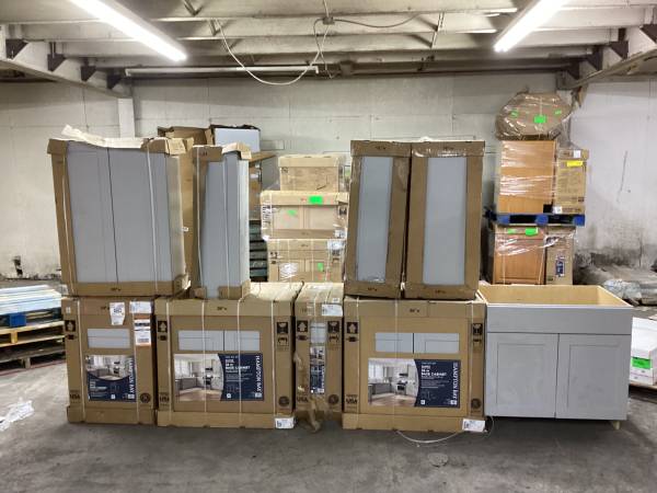 Shaker Dove Gray Base/Wall Kitchen Cabinets 9-Pcs Set NEW 1