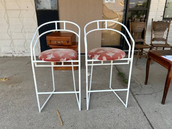 Metal mid century style bar stool stools barstools 29 seat height 1