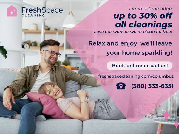 🏠✨Book home cleaning: UP TO 30% OFF today at freshspacecleaning.com 1
