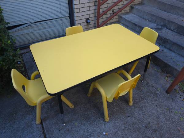 Yellow Chair and Table Set 1