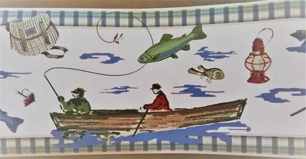 Gone Fishin' Wallpaper Border / Trim Brand New 1