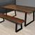 LIVE EDGE SLABS WEATHERED BLACK WALNUT DINING TABLE & STEEL METAL LEGS 4 thumbnail