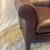 Burgundy Leather Club Parlor Chair Scroll Back Lee Industries Made USA 4 thumbnail