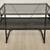Desk with pullout tray, black metal and glass, modern styling 2 thumbnail