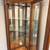 Vintage Hand-Carved Chinese Rosewood Corner Display Cabinet w Light 6 thumbnail