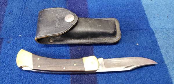 Vintage Buck 110 Folding Knife 2 dot 1970s 1