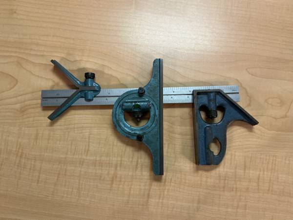 Combination square 4 piece machinist square 1