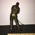 Vintage Bronze Finish Statue Golfer Golf Shot Sculpture 7" Tall 4.25lb 4 thumbnail