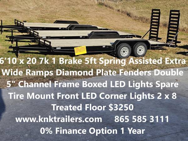 6'10 x 20 Equipment Trailer 7k 1