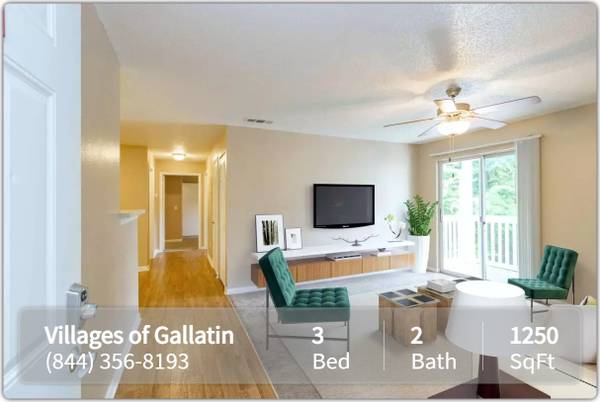 $1,664 / 3br - 1250ft2 - Amplifique su vida: 3 habitaciones, 2 baños y mucho espacio! (Gallatin)63904696982659121