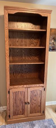 Solid Oak Bookcase/Shelf by Penny Mustard, 80" x 30" x 16.5" 1