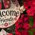 Welcome friends wreath/ ladybug with red 6 thumbnail