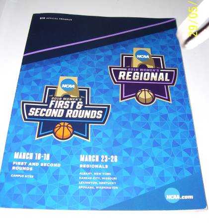 2018 NCAA Women's Regional Basketball Program 1