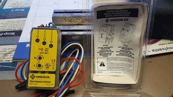 Greenlee phase sequence indicator 1