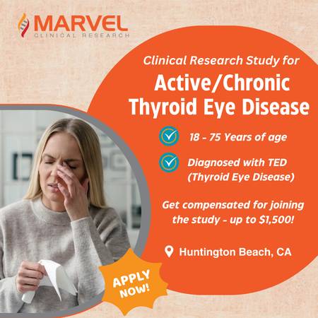 Earn up to $1,500 for Participation - Thyroid Eye Disease 1