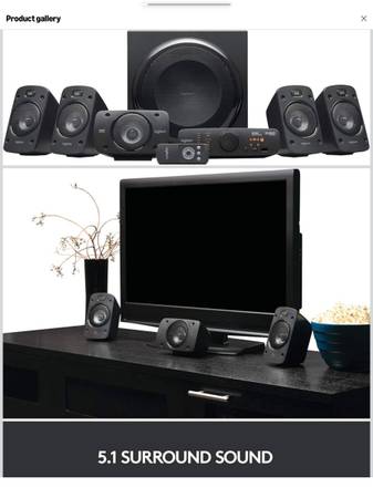 Logitech Z906 5.1 Surround Sound Speaker System - THX, Dolby Digital and DTS Dig 1