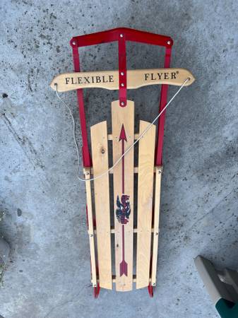 Flexible Flyer:  Like New Metal Runner Sled 1