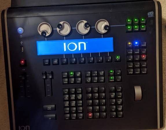 ETC ION Lighting Console with Power Cord and Dell Display Monitor 1