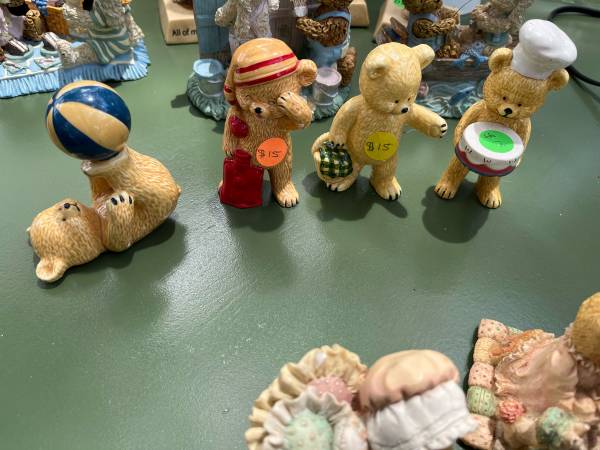Danbury mint Bone china Teddy Bears set of 4 1
