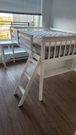 Loft Bed and Matress with Desk 1