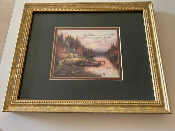 Thomas Kinkade Accent Print The End Of A Perfect Day with COA  9 1/4" 1