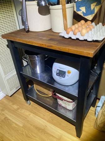 Butcher Block Cart 1