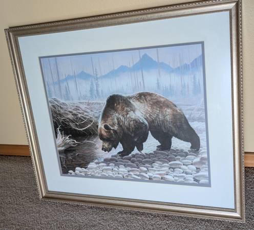 R.C. Kray Silvertip's Pool Grizzly Bear Fine Art 1