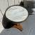 Marble Top Pedestal Side Table with Brass Gallery 5 thumbnail