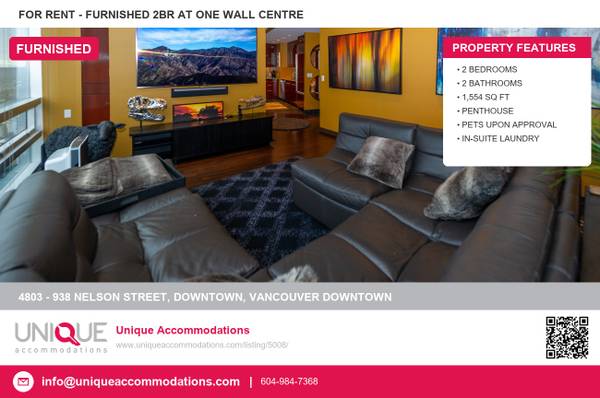 UniqueAccommodations.com ID:5008 Luxury Suite at Wall Centre 1