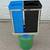 Black/Blue Rectangular Dual Compartment Under Counter Pull-Out Trash a 1 thumbnail
