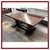 French Style Farmhouse Trestle Dining Table With Extension Leafs 3 thumbnail