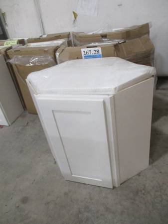 24" X 30" White Shaker Style Corner Wall Cabinet- ad 42 1