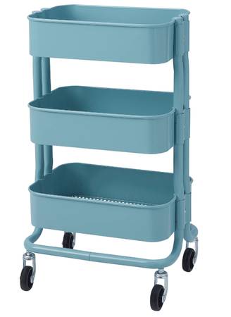 Ikea RASKOG Turquoise Color Rolling Cart 1