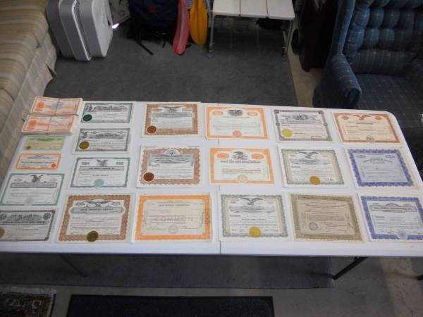 Stock Certificates (900 old Mining Companies) 1