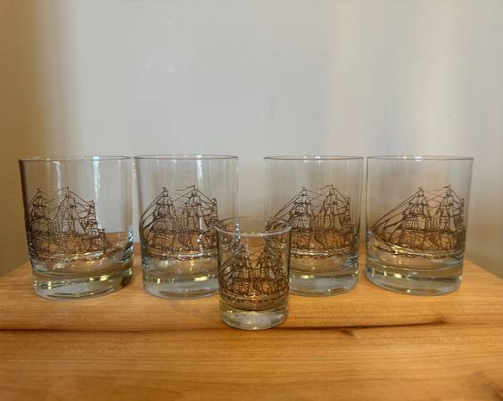Vintage Cocktail Glass Set 1