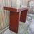Room & Board South Cone mahogany wood hallway console table 10 thumbnail